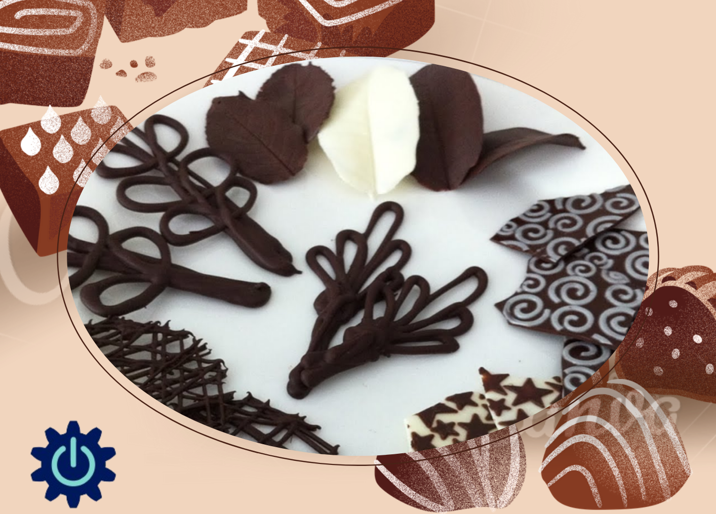 Adornos de chocolate elaborados con impresora 3D